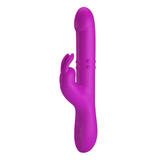 Full view of Reese Rotating and Thrusting Rabbit Vibrator | Pretty Love - Purple 