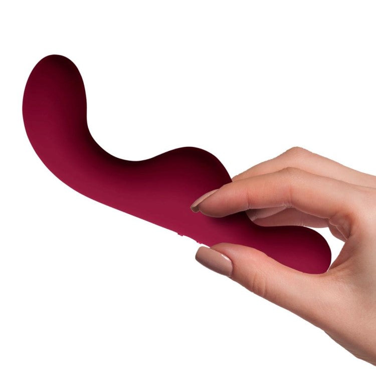 Ruby Glow Blush Dual-Purpose Vibrator | Rocks-Off in hand 