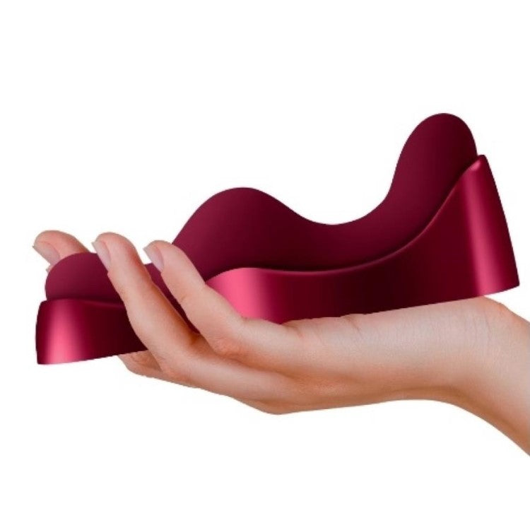 Ruby Glow Blush Dual-Purpose Vibrator | Rocks-Off in hand 