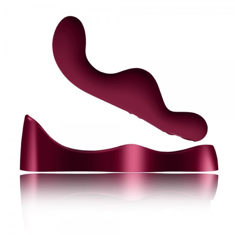 Ruby Glow Blush Dual-Purpose Vibrator | Rocks-Off with ride-on stand