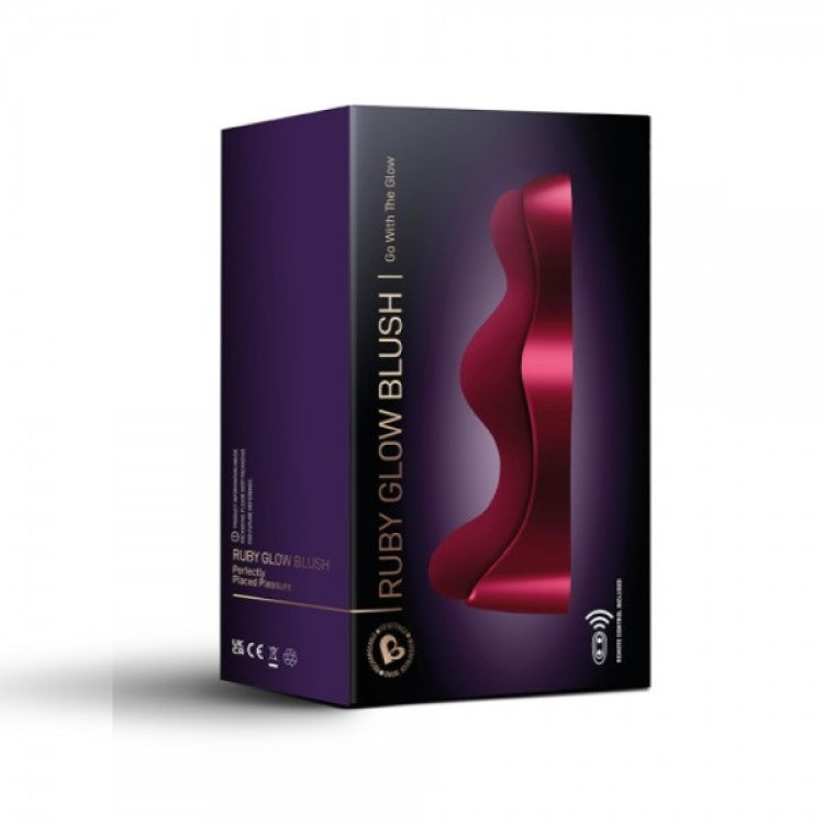 Product packaging for Ruby Glow Blush Dual-Purpose Vibrator | Rocks-Off