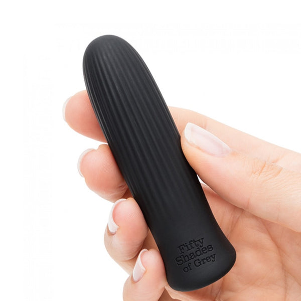 Sensation Rechargeable Bullet Vibrator | Fifty Shades in hand 