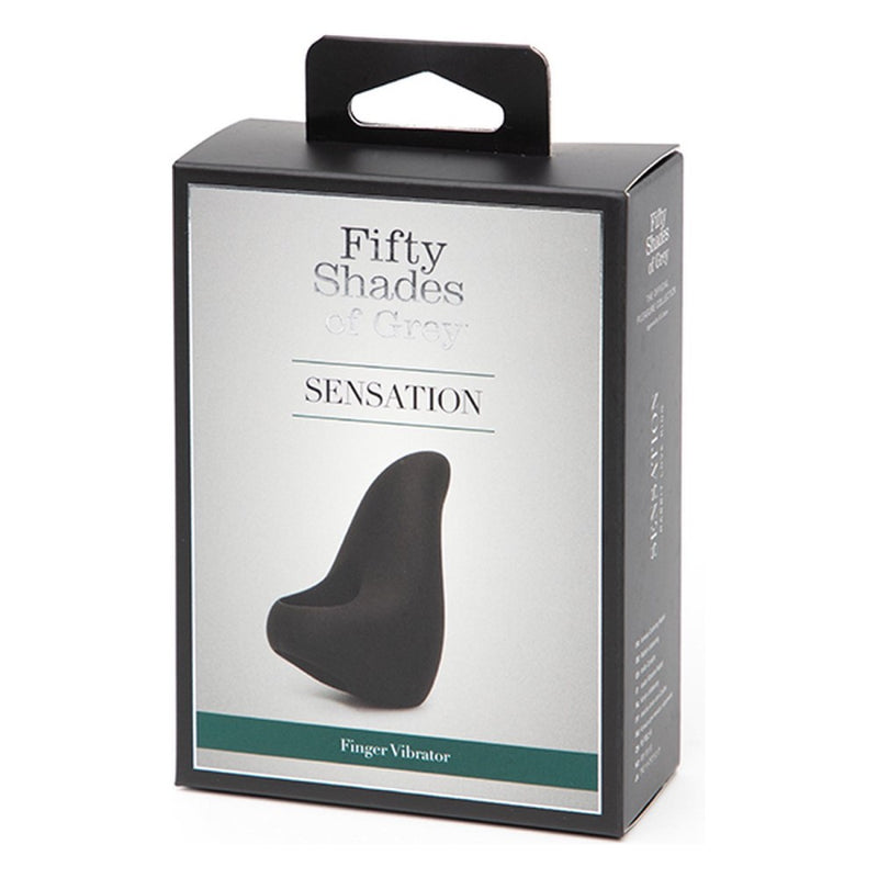 Product packaging of Sensation Rechargeable Finger Vibrator | Fifty Shades 