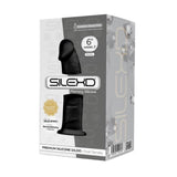 Product packaging of SilexD Memory Silicone 6 Inch Model 2 Dildo | Adrien Lastic - Black 