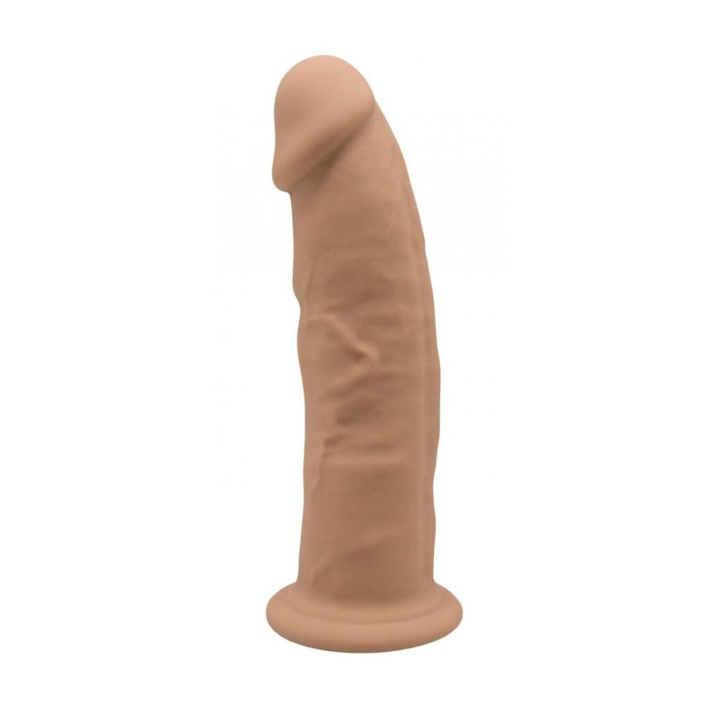 Full view of SilexD Memory Silicone 6 Inch Model 2 Dildo | Adrien Lastic  - Caramel