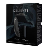 Product packaging of Silver Delights Dual Stimulation Collection | Womanizer 