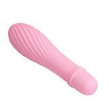 Back view of Solomon Ribbed Bullet Vibrator | Pretty Love - Pink