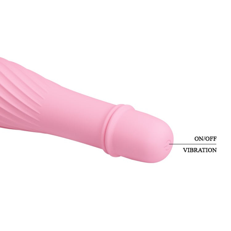 Control button of Solomon Ribbed Bullet Vibrator | Pretty Love - Pink 