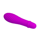 Side view of Solomon Ribbed Bullet Vibrator | Pretty Love - Purple 