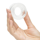 Squeeze Ball Stretcher | Oxballs - Clear in hand 