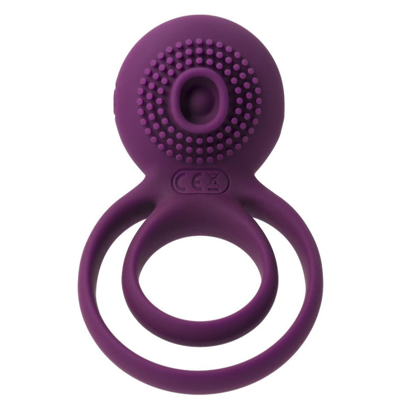 Back view of Tammy Double Ring Couples Vibrator | Svakom - Violet 