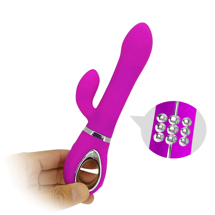 Ternence Rotating Rabbit Vibrator | Pretty Love - Purple - Rotating GIF 