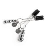 Full view of The Pinch Adjustable Nipple Clamps by Fifty Shades