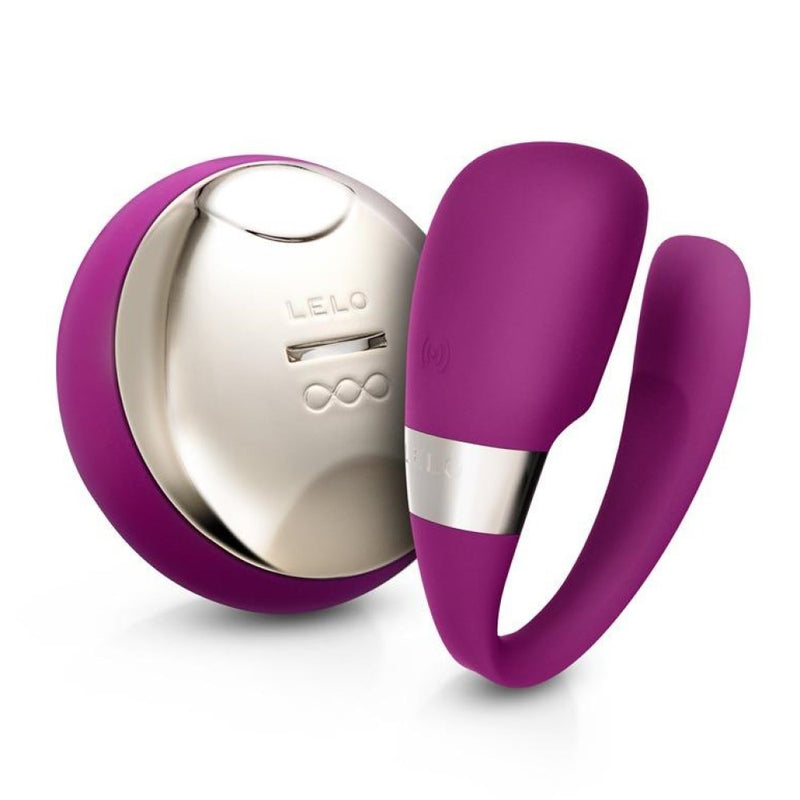 Full view of Tiani 3 Remote-Controlled Couples Massager | Lelo - Deep Rose 