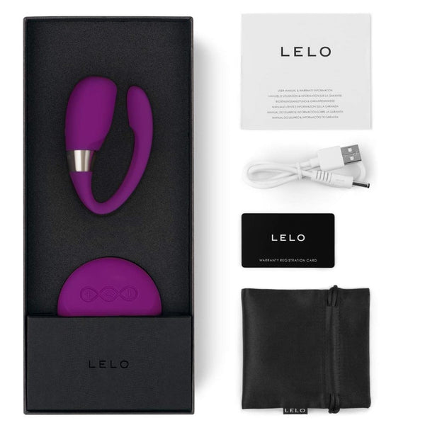 Full view of packaging inserts for Tiani 3 Remote-Controlled Couples Massager | Lelo 