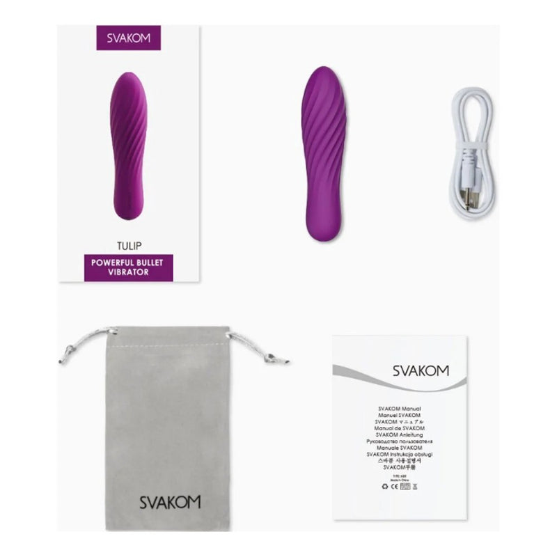 Packaging contents of Tulip Powerful Bullet Vibrator | Svakom 