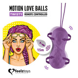 15m range for Twisty Remote Controlled Motion Love Balls | FeelzToys