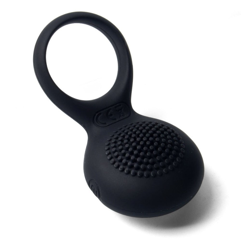 Top view of the Svakom Tyler Couples Rechargeable Vibrating Penis Ring (Black)