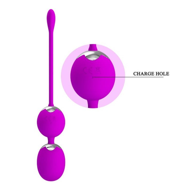 Willie Vibrating Kegel Balls with Remote | Pretty Love - Charger