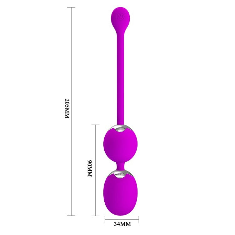 Willie Vibrating Kegel Balls with Remote | Pretty Love - Dimensions