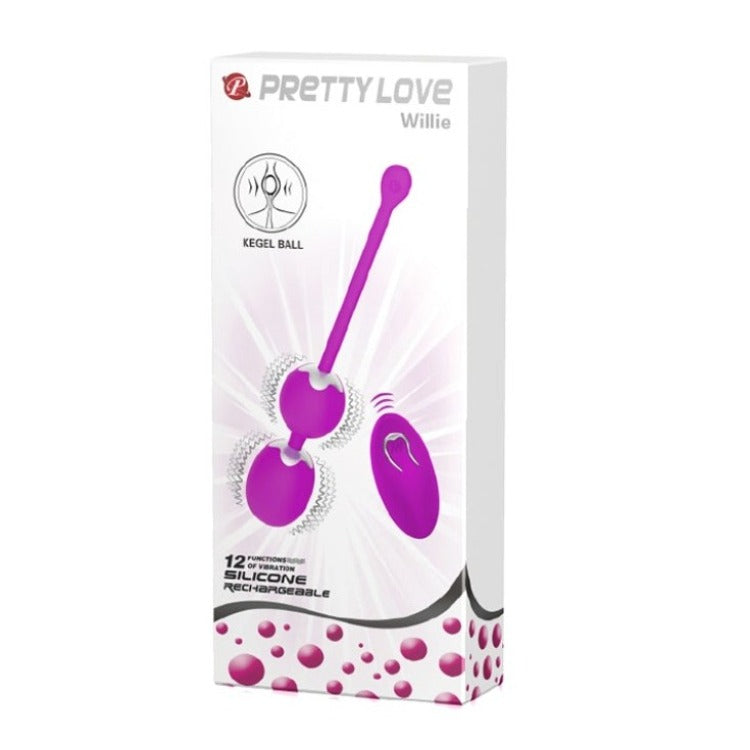 Willie Vibrating Kegel Balls with Remote | Pretty Love - Box