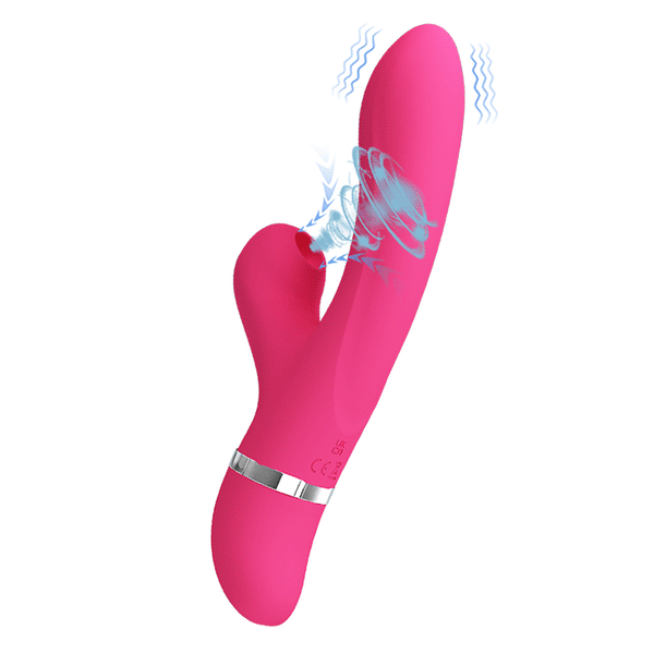 Sucking and Vibrating functions of the Willow Powerful Sucking Rabbit Vibrator | Pretty Love